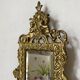 Applique XIXe style Napoléon III en bronze doré avec miroir biseauté