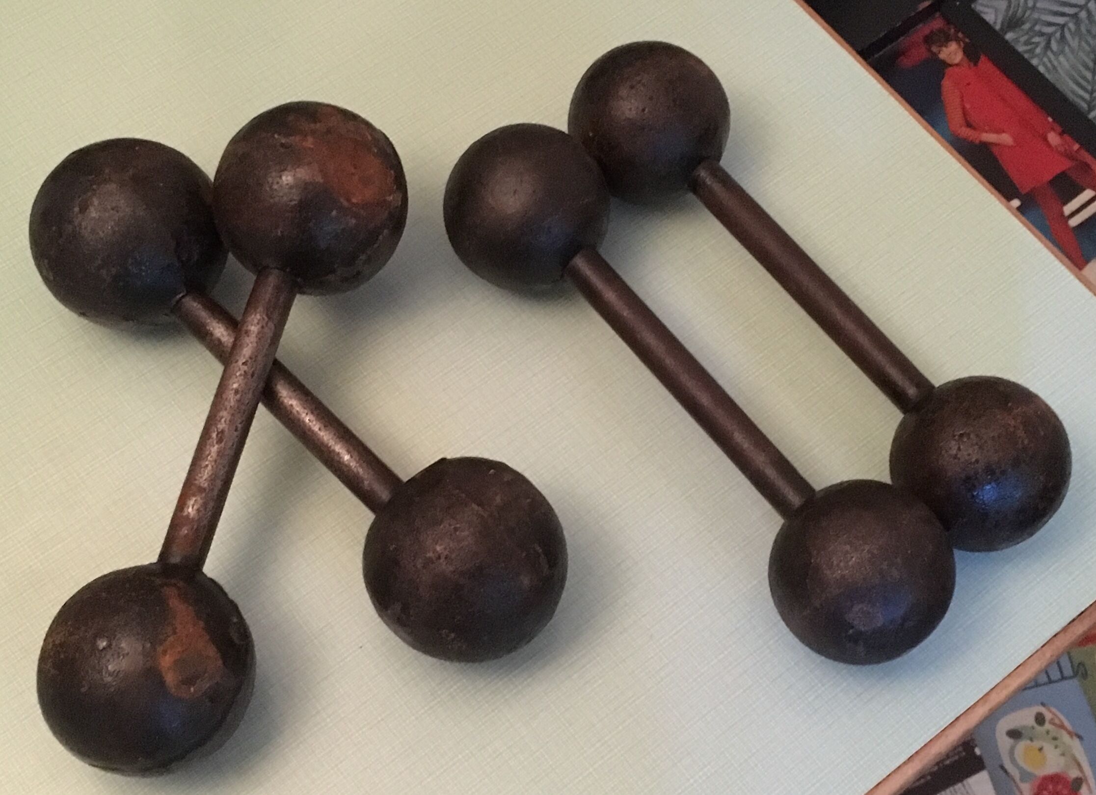 Set of 2 pairs of dumbbells