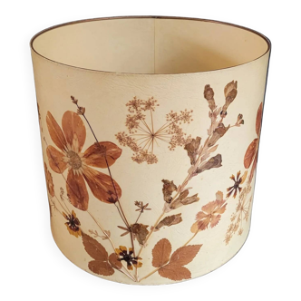 Large vintage lampshade with dried flowers