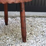 Table d'appoint tripode en bois, années 50