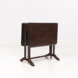 Edwardian oak sutherland drop leaf occasional table