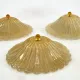 Set of three Large Italian Murano Glass Ceiling Lamps by Murano Due. Italy