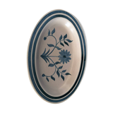 Plat de service Longchamp fleur bleue