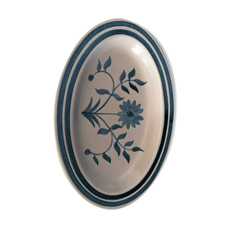 Longchamp blue flower serving dish