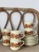 6 Weidmann Italian porcelain cups and saucers with floral design