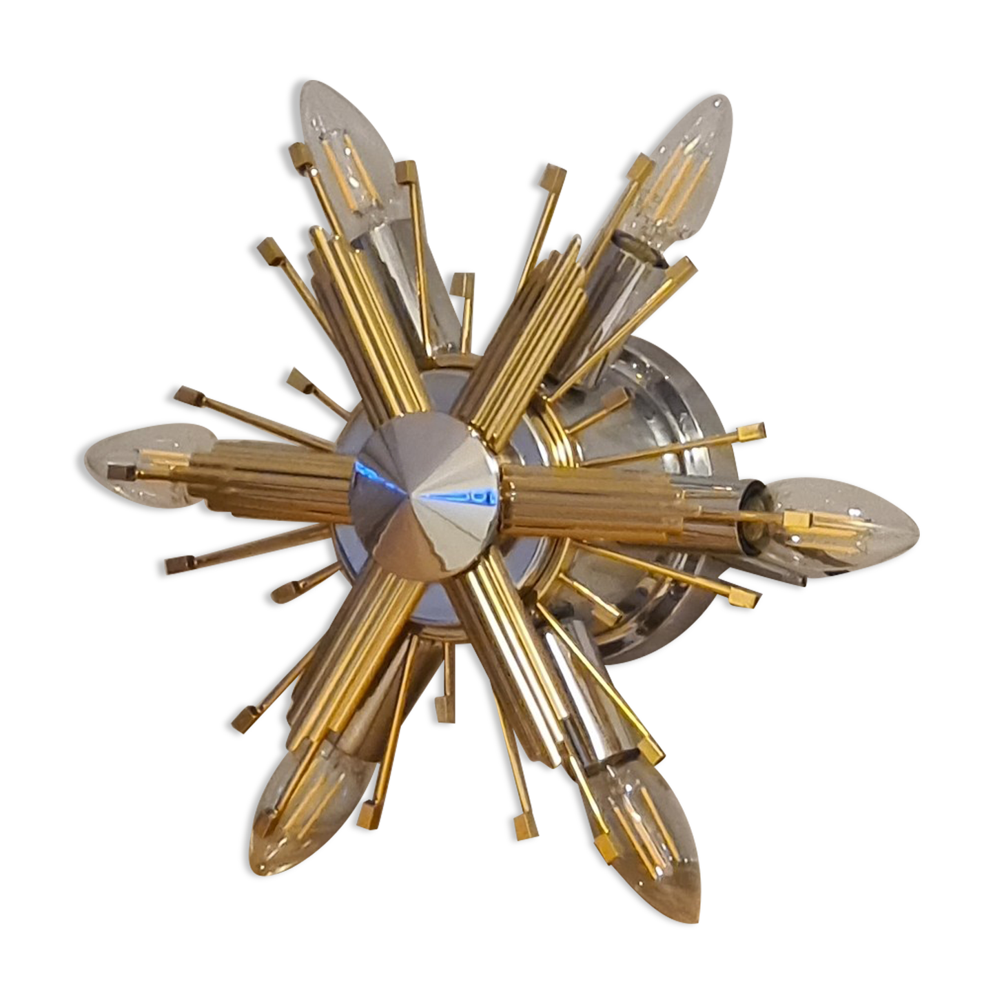 Ceiling lamp, wall lamp, chandelier sun, star, Italy vintage 1960