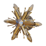 Ceiling lamp, wall lamp, chandelier sun, star, Italy vintage 1960
