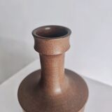 Brown enamelled earth vase Nanni Valentini (1932-1985) for Franco Bucci (1933-2002)