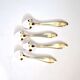 DEETJEN Set of 4 silver-plated metal coffee mocha spoons in modernist design