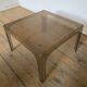 Table plexiglass fumé vintage