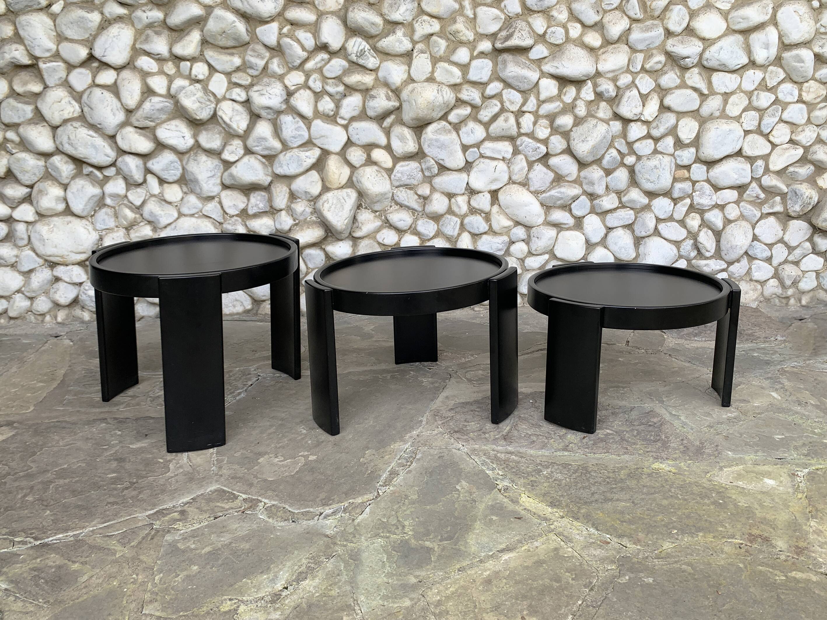 Nesting Tables 780/783 Gianfranco Frattini for Cassina, 1960