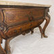 Ornamental commode in marquetry, marble, winged figures - Napoleon III