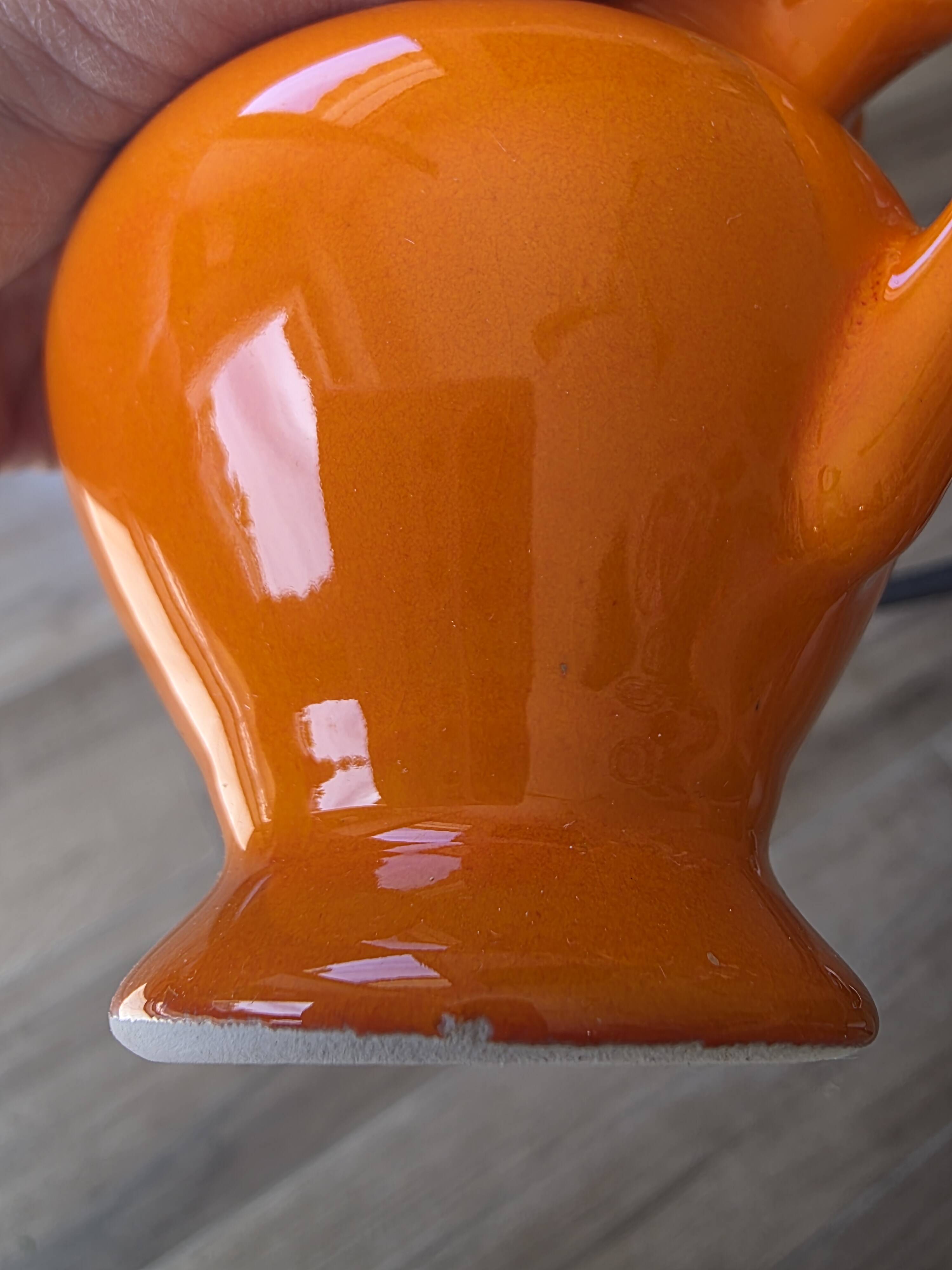 Vintage orangeade service Vallauris – Orange Pop jug + 6 cups