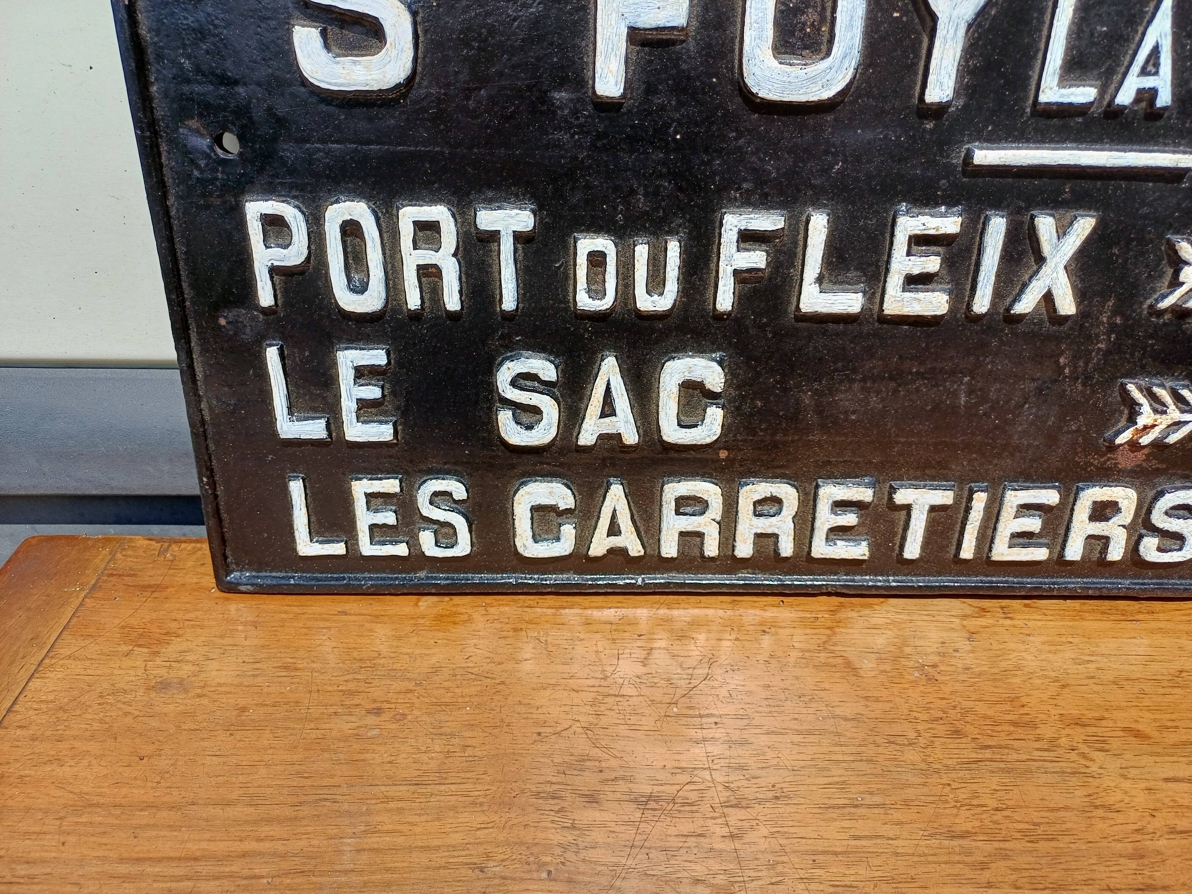 Sncf 19th cast iron plate