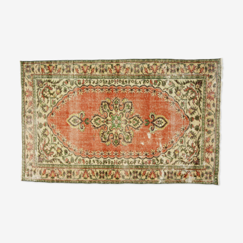 Anatolian handmade vintage rug 242 cm x 150 cm