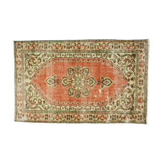 Anatolian handmade vintage rug 242 cm x 150 cm