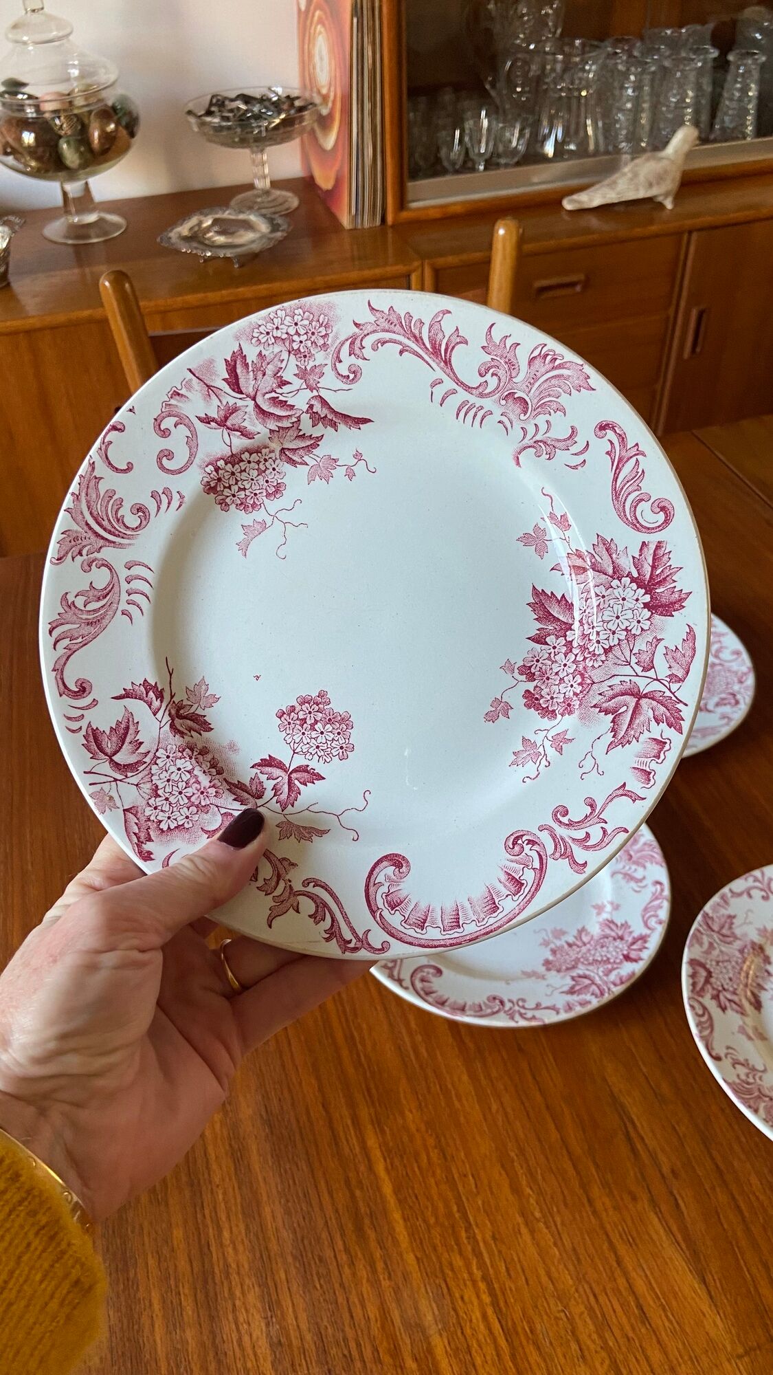 Pop-up Christmas 2022 - Set of 5 flat plates pink iron earth Saint-Amand