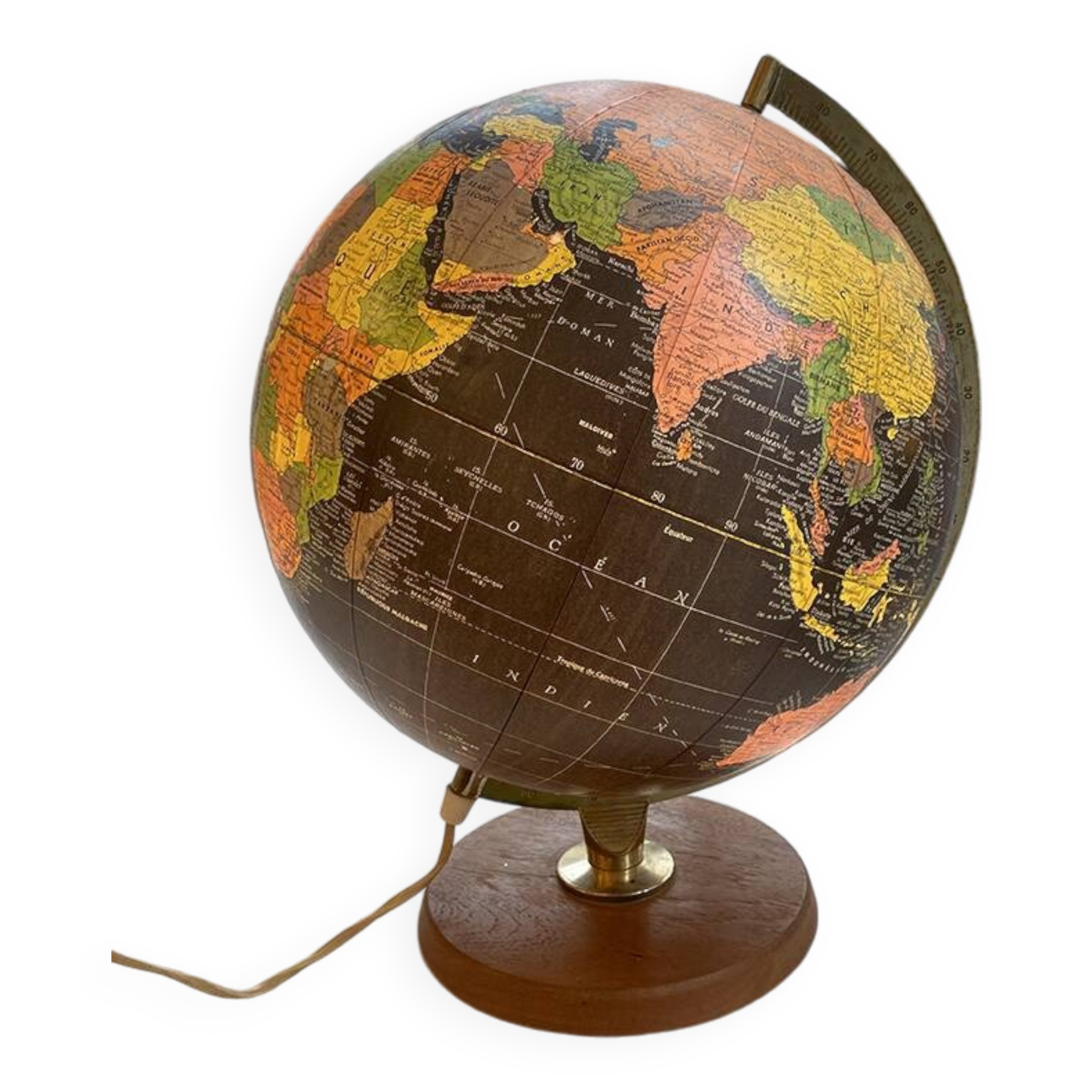Illuminated globe, black, Taride, Denmark