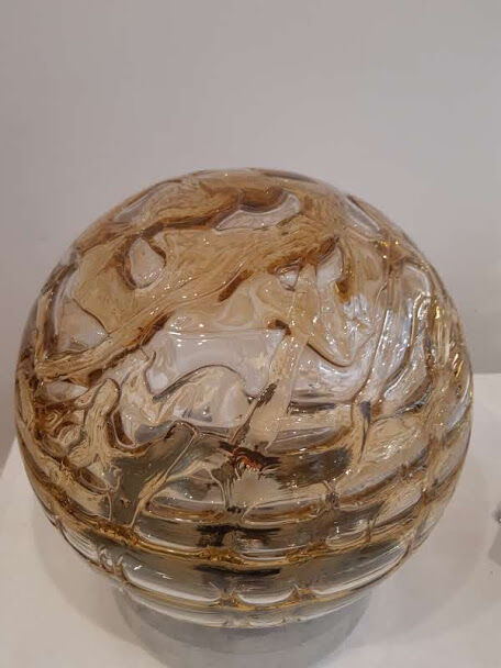 Lampe années 70 verre