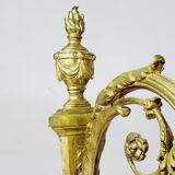 2 19th Century Gilt Bronze Wall Sconces with Molded Glass Globes in the Shape of