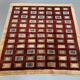 Afghan chobi art deco rug 183x173 cm, square tribal handmade,wool, beige