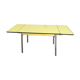 Plastilux yellow formica table with extensions 50s
