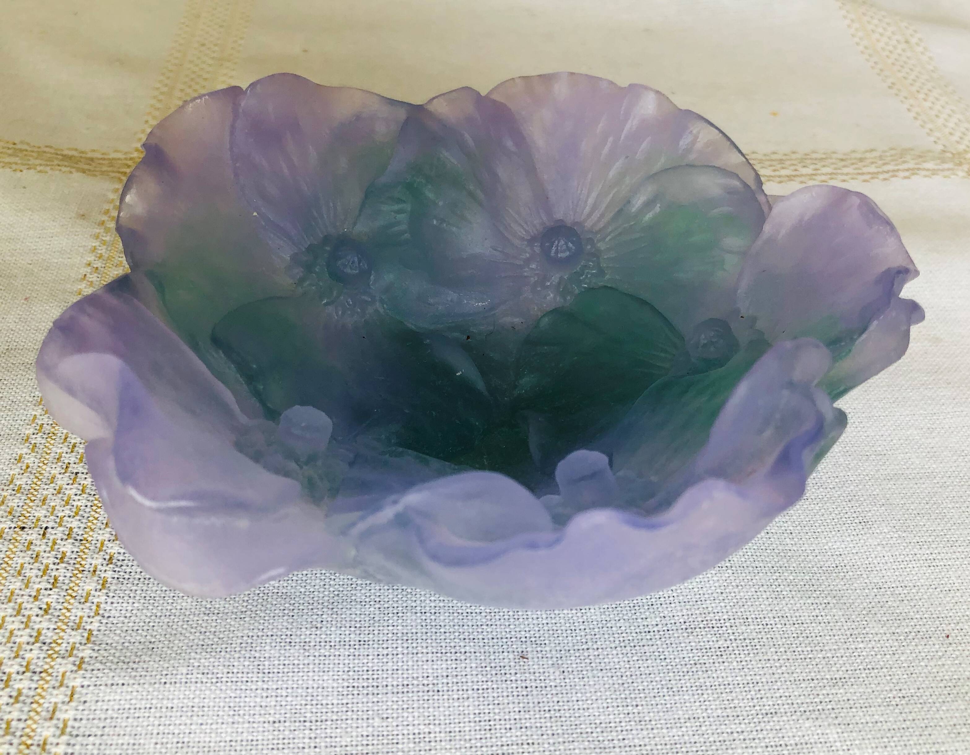 Vide poches en pâte de verre Daum