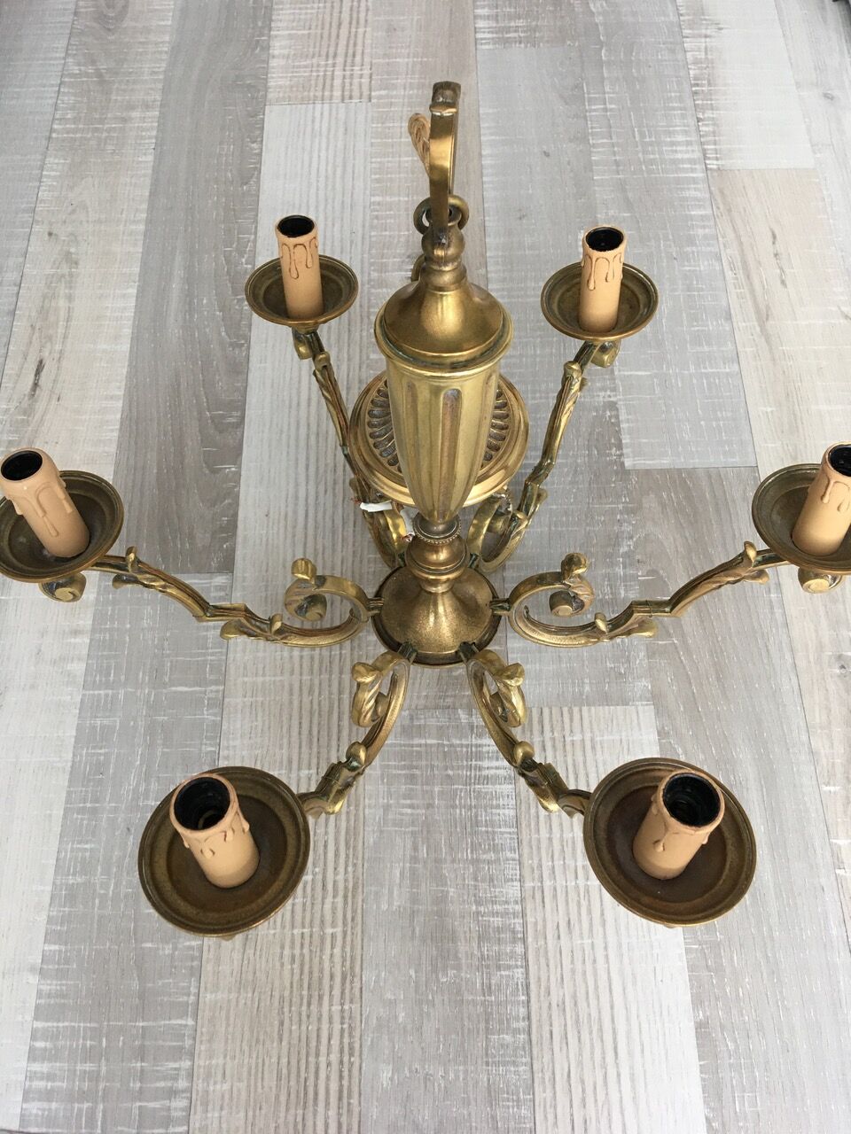 Solid brass chandelier 6 arms