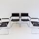 Set de 4 fauteuils Thonet S34 cuir cantilever par Mart Stam
