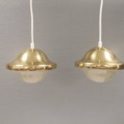 Two very beautiful and original ‘Bubi’ pendant lamps, Denmark, 1960s.