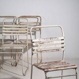 Antique white outdoor chairs (circa 1920). Set of 4