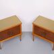 paire de tables de chevet italiennes en noyer des années 1950