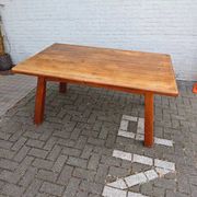 Dining Set of 5 Chairs and Table in Solid Wood - Brutalist, Wabi-Sabi, Japandi Style