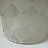 Vase en cristal a damier losange en verre depoli art deco