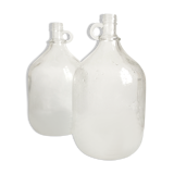 Set de 2 dames-Jeannes en verre moulé