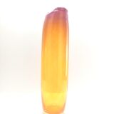 Large orange scroll vase, hand-blown for L'Oca Nera (Italy)