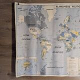 School map / political planisphere and economic planisphere
