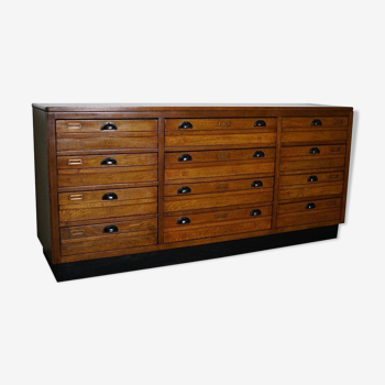 Vintage apothecary furniture in Dutch 1950s oak