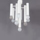 Space age ceiling lamp in white metal by temde, 1970s
