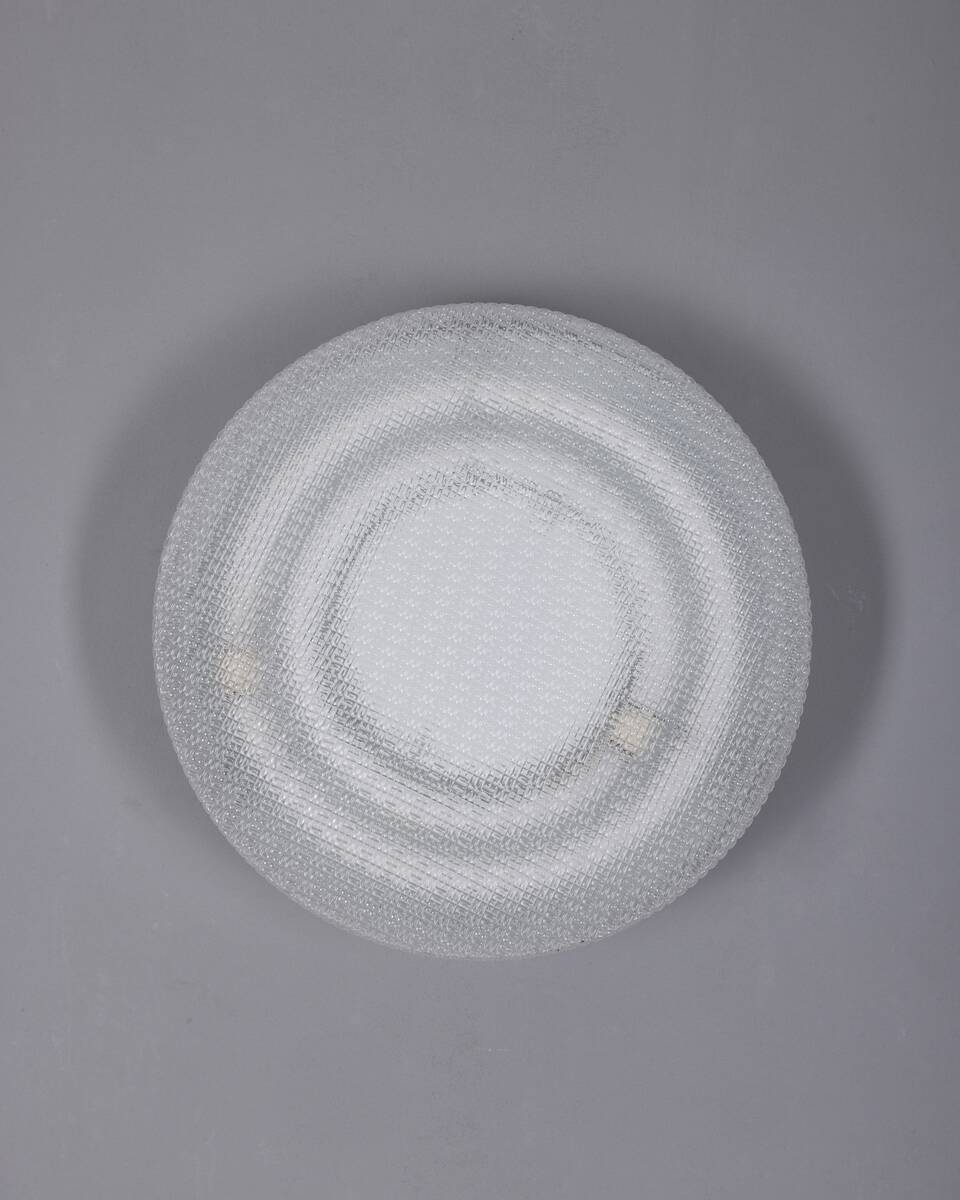 Vintage 70s metal and plastic ceiling lamp, Italian design