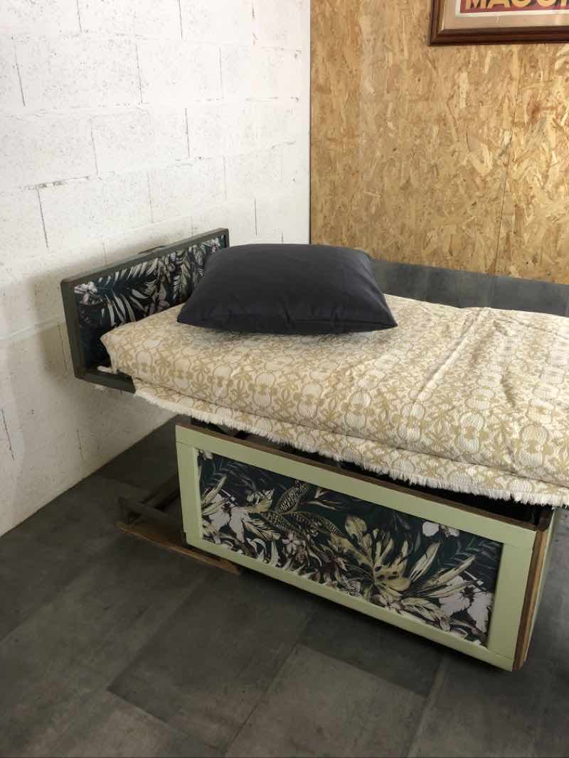 Vintage folding bed cabinet
