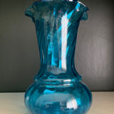 Blue crystal vase Georges Sand nineteenth century