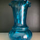 Vase en cristal bleu Georges Sand XIXeme siècle