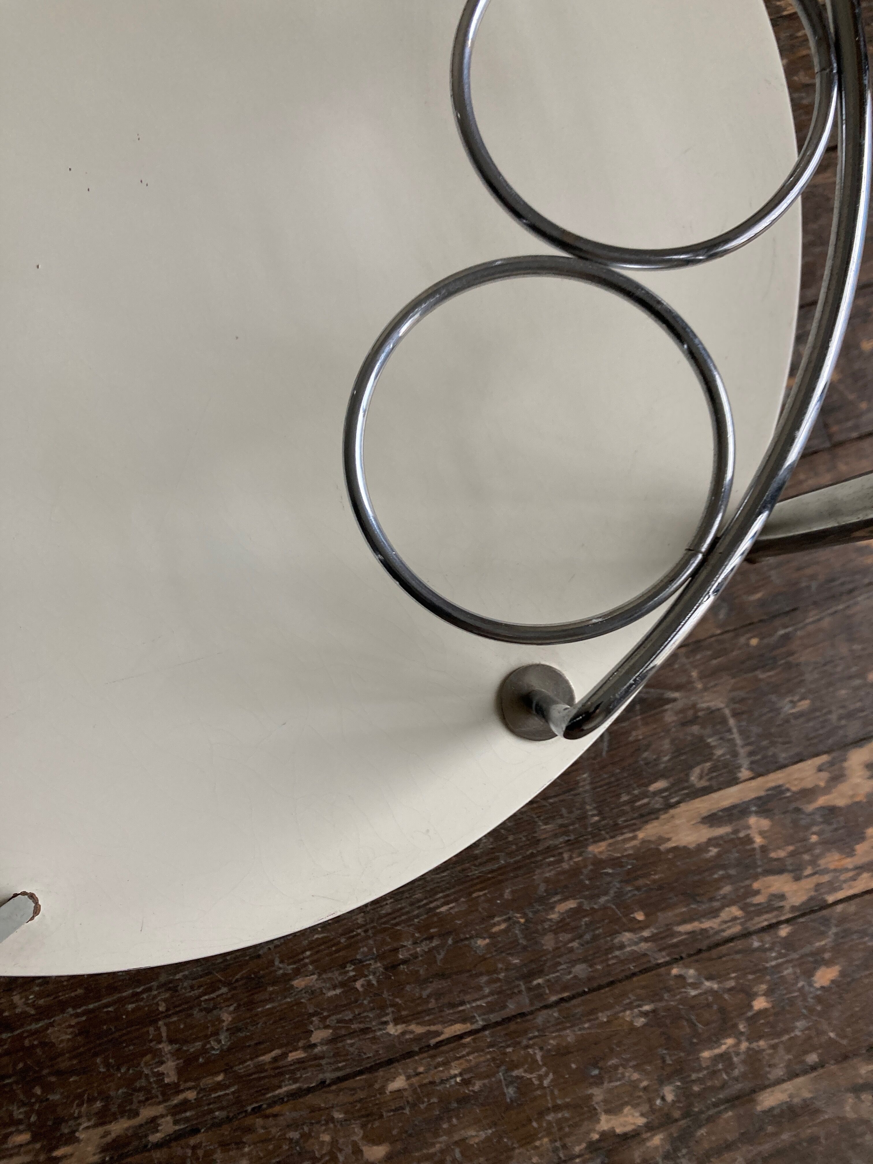 Desserte bar 1970 en bois laqué blanc