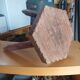Vintage tripod stool in carved solid wood.