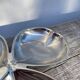 Silver-plated metal clover-shaped trinket dish or tray