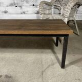 Coffee table in steel and wood