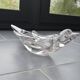 Plate, swallow bird ashtray in French glass from Vanne 1960.