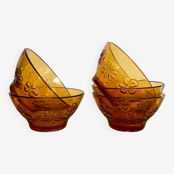 5 amber VERECO bowls