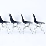 Set of 4 DSR Dining Chairs by Charles & Ray Eames for Herman Miller, 1970s